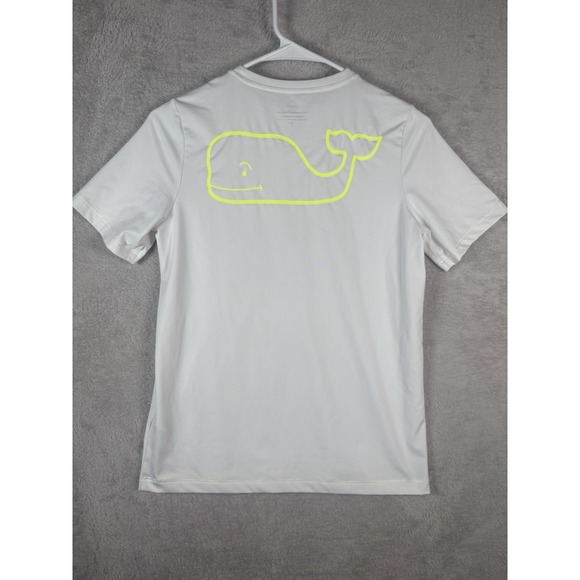 Vineyard Vines Performance Short Sleeve Stretch T-Shirt Youth Large White Neon - Picture 1 of 9